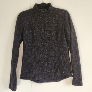 Spyder Active Womens Black Half Zip Fleece Jacket Mock Neck Large M